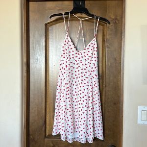 Express women’s dress, size 8. Valentine’s Day red hearts print.